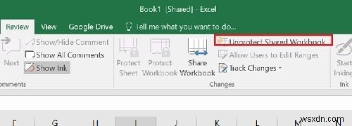 MicrosoftExcelでブック共有を停止またはオフにする方法 