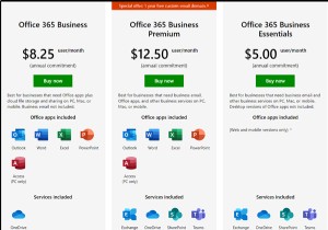Microsoft 365ビジネスプラン徹底比較：Business・Business Essentials・Business Premiumの違いとは