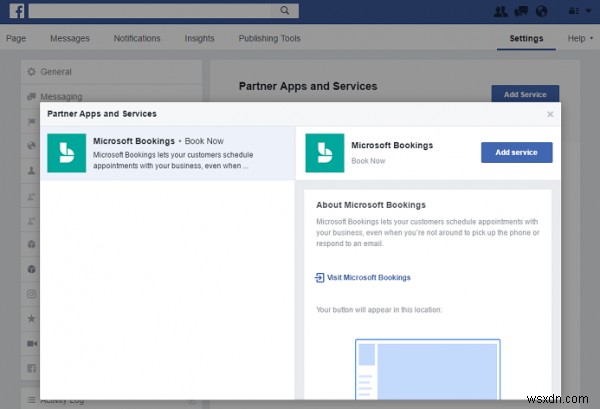 MicrosoftBookingsとFacebookページを接続する方法 
