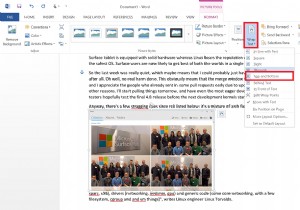 MicrosoftWordで画像と画像の周りにテキストを折り返す方法 