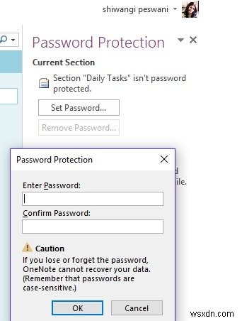 OneNoteノートブックをパスワードで保護する方法 