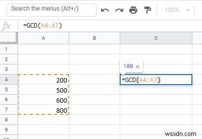 Excelで最小公倍数または最大公約数を見つける 