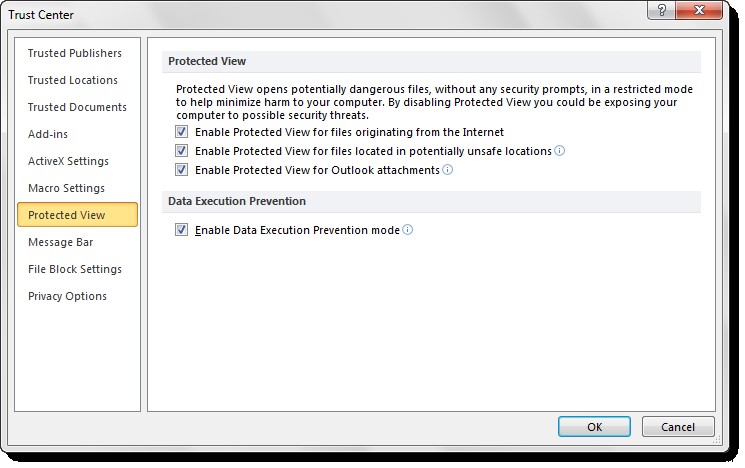 MicrosoftOfficeで保護されたビューを無効にする方法 