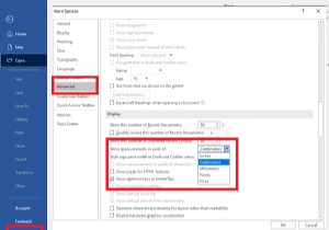 Word、Excel、PowerPointで定規の単位を変更する方法 