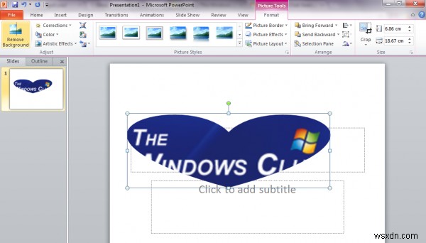 MicrosoftPowerPointを使用して画像を切り抜く方法 