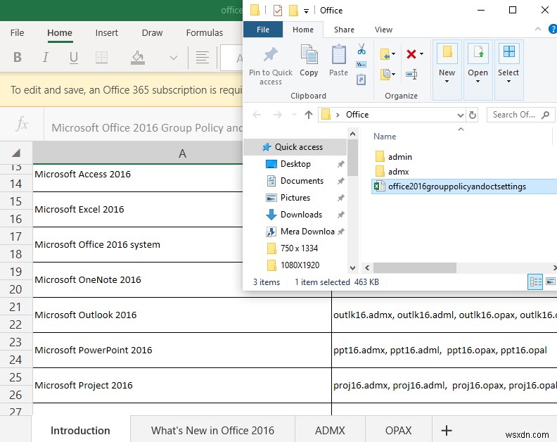 Office 2019、Office365ProPlusの管理用テンプレート 
