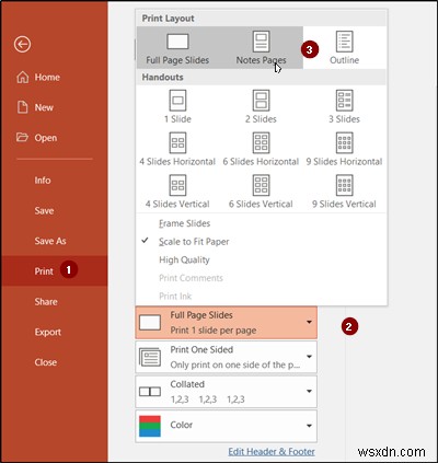 スピーカーノートを使用してPowerPointスライドを印刷する方法 