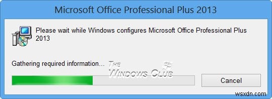 修正：WindowsがMicrosoftOfficeメッセージを構成するまでお待ちください 