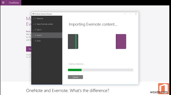 OneNote Importer Toolを使用して、EverNoteからOneNoteにメモを移行します 