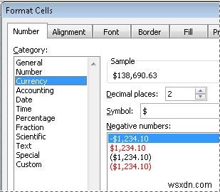 Excelで数値を通貨として表示またはフォーマットする方法 
