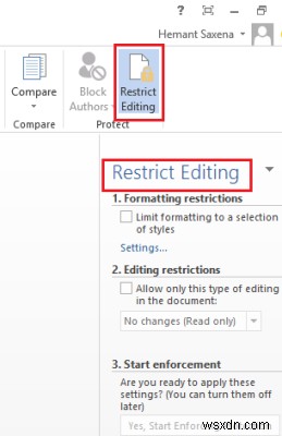 MicrosoftWordで編集制限を設定する方法 