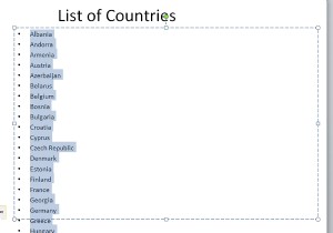PowerPointで1つのスライドに長いリストを表示する方法 