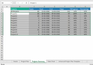 Windows 10のMicrosoft Excelで複数プロジェクトを効率的に追跡する方法