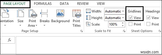 MicrosoftExcelでグリッド線を非表示にする方法 