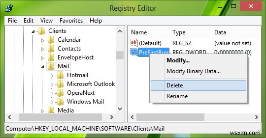 Outlookで要求されたアクションエラーを実行するために関連付けられた電子メールプログラムはありません 