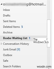OutlookからBoxbe待機リストを削除する方法 