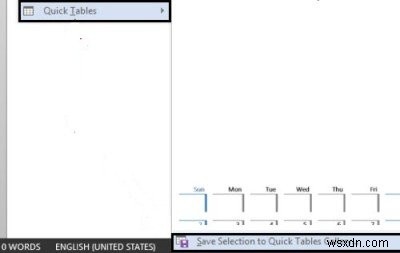 MicrosoftWordでテーブルテンプレートを保存する方法 