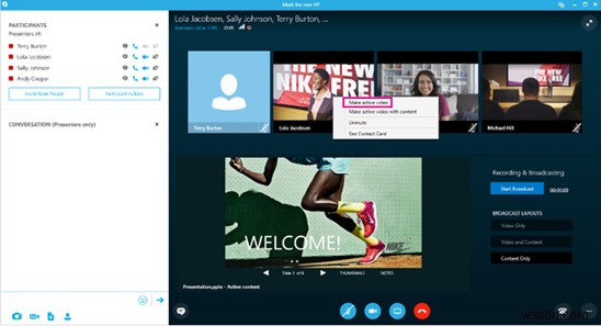 Skype会議ブロードキャストイベントを管理する方法 