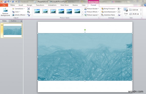 MicrosoftPowerPointでテクスチャスライドの背景を作成する方法 