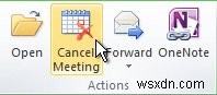 Outlookカレンダーで会議をキャンセルする方法 