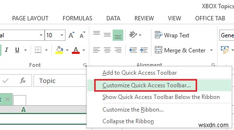 Excelのクイックアクセスツールバーをカスタマイズして、機能するようにします 