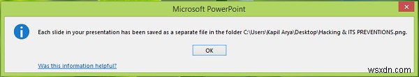 PowerPointプレゼンテーションスライドを高解像度画像として保存する 