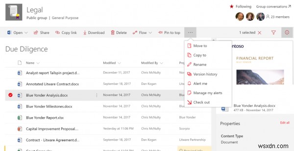 Office 365、SharePoint、OneDrive間でファイルを移動する方法 