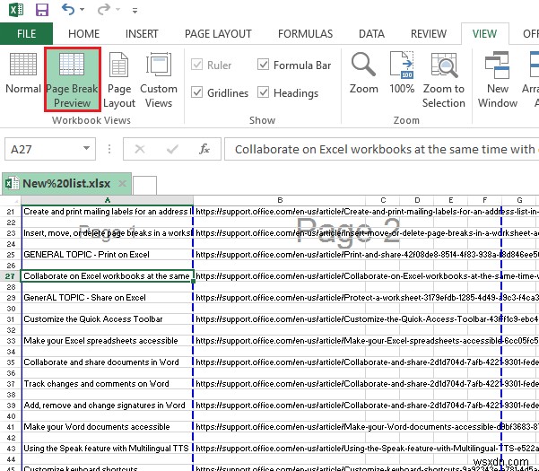 Excelワークシートでページ分割を挿入、移動、または削除する方法 