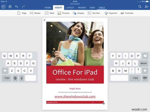 iPad用MicrosoftOfficeのレビュー 