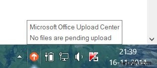 Microsoft Office Upload Center：タスクバーアイコンを削除するか、完全に無効にします 