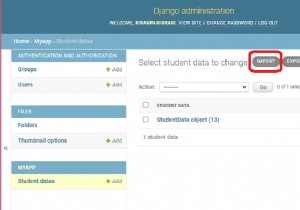 Djangoのモデルへのデータのインポート 