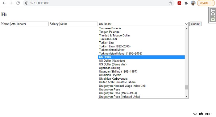 DjangoでMoneyフィールドを追加するにはどうすればよいですか？ 