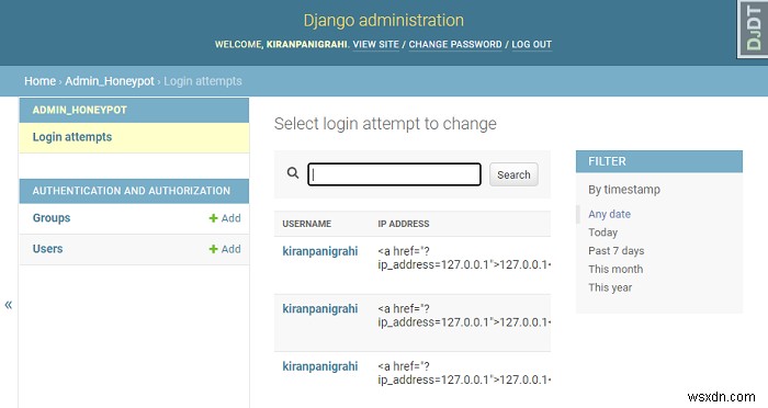偽の管理者ログインを使用してDjango管理者にセキュリティを追加するにはどうすればよいですか？ 