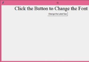 Tkinterでラベルのテキストのサイズを変更するにはどうすればよいですか？ 
