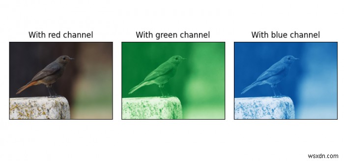 Matplotlibでさまざまなチャンネルのさまざまな色で画像を表示するにはどうすればよいですか？ 