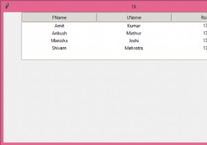 Tkinterのテーブルにデータを表示するための最良の方法は何ですか？ 