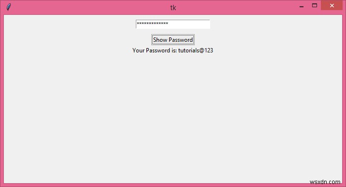 Tkinterでパスワード入力フィールドを作成するにはどうすればよいですか？ 