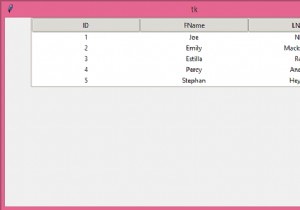 Tkinterを使用して列のあるリストボックスを表示するにはどうすればよいですか？ 