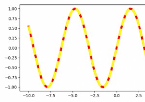 Matplotlibを使用して破線で交互の色を取得するにはどうすればよいですか？ 