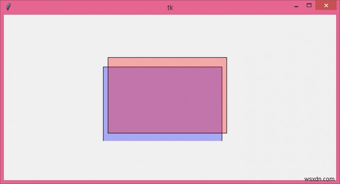 Tkinterでシェイプのアルファを変更するにはどうすればよいですか？ 