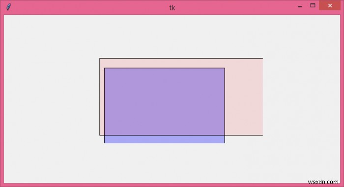 Tkinterキャンバスの長方形を透明にする方法は？ 