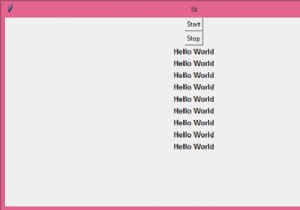 無限ループを解除するためのTkinterGUI停止ボタンをどのように作成しますか？ 