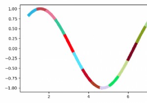 色が連続的に変化するMatplotlibで単一の線をプロットするにはどうすればよいですか？ 