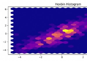 Matplotlibでhexbinヒストグラムをプロットする方法は？ 