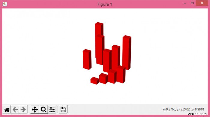 Matplotlibで軸のない3Dバーをプロットする 