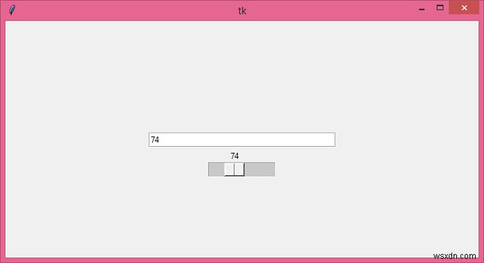 Tkinterでスケールを使用してエントリウィジェットの値を変更するにはどうすればよいですか？ 