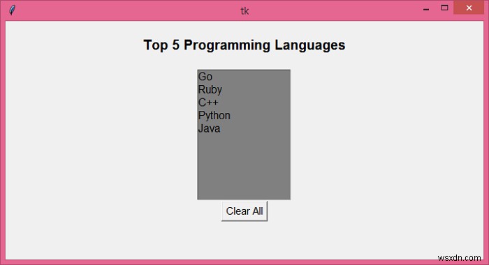 PythonのTkinterを使用してすべての子の要素を削除するにはどうすればよいですか？ 