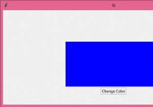 クリック時にTkinterの長方形の色を変更するにはどうすればよいですか？ 