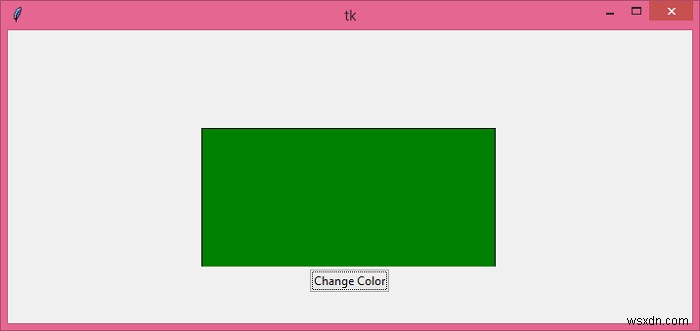 クリック時にTkinterの長方形の色を変更するにはどうすればよいですか？ 