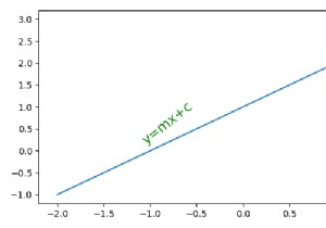 Matplotlibアノテーションを回転させて線に一致させる方法は？ 